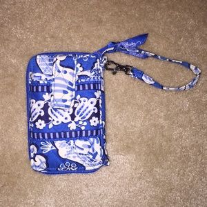 Vera Bradley (NWOT) Blue and White Wallet Wristlet